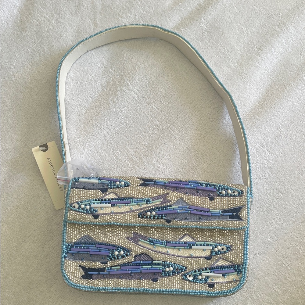 NWT Anthropologie Fiona beaded TikTok Viral Sardine Handbag